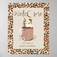 Koffiebonen - Floral Baby shower Welkom