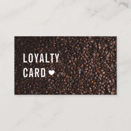 Koffiebonen Foto Koffie Koffiewinkel Loyalty-Kaart Klantenkaartje (Voorkant)