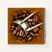 Koffiebonen foto Uitstekende klassieke vierkante s Notitieboek (Achterkant)