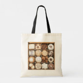 Koffiebonen Hart Koekjes Tote Bag (Achterkant)