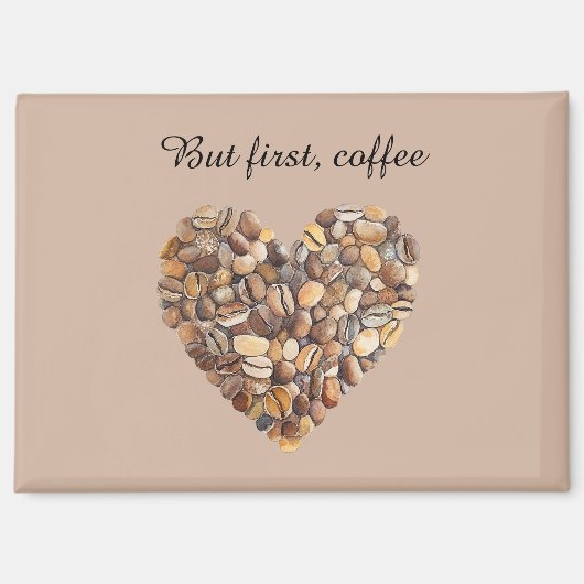 Koffiebonen Hart Magneet (Voorkant)