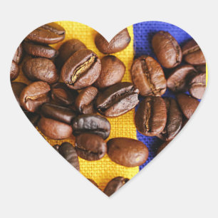 Koffiebonen Hart Sticker
