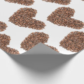 Koffiebonen Harten Cadeaupapier (Hoek)