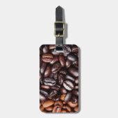 Koffiebonen - heel licht en donker gebrand bagagelabel (Voorkant verticaal)