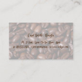 Koffiebonen in Burlap Bags Visitekaartje (Achterkant)