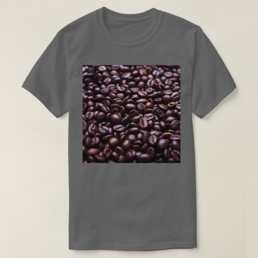 Koffiebonen in het gezichtsmaskercafé bistro moere t-shirt (Design voorkant)