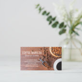 Koffiebonen | Kafelbeker Visitekaartje (Staand voorkant)