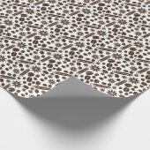 Koffiebonen, kaneel- en vanillepatroon cadeaupapier (Hoek)