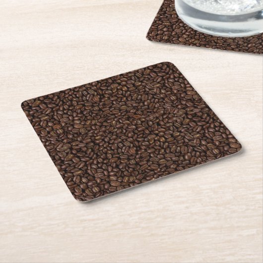 Koffiebonen Kartonnen Onderzetters (Schuin)