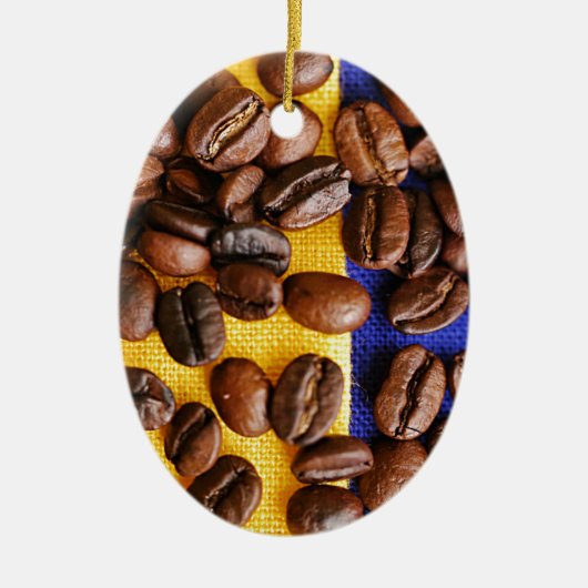 Koffiebonen Keramisch Ornament (Voorkant)