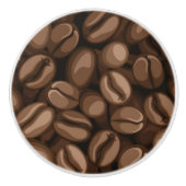 Koffiebonen Keramische Knop (Voorkant)