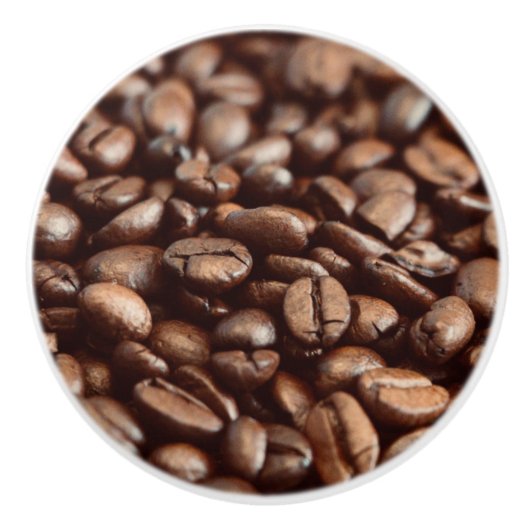 Koffiebonen Keramische Knop (Voorkant)