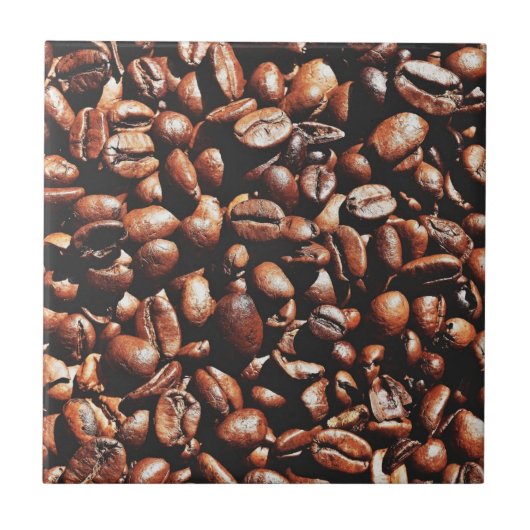 Koffiebonen Keramische Tegel Tegeltje (Voorkant)