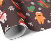 Koffiebonen kerstpapier voor kerstkerstmis cadeaupapier (Rol Hoek)