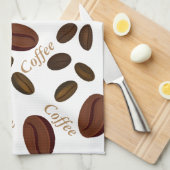 Koffiebonen keukenhanddoek 16 x 24 inch (Quarter Fold)