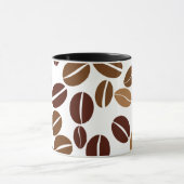 Koffiebonen - Klassieke witte Mok / Zwarte binnenk (Midden)