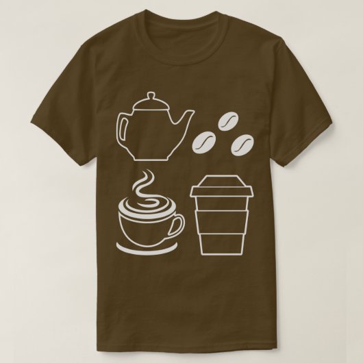 Koffiebonen, koffie-elementen, Lover, grafisch T-shirt (Design voorkant)