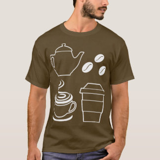 Koffiebonen, koffie-elementen, Lover, grafisch T-shirt
