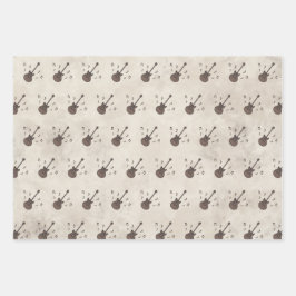 Koffiebonen-Koffie-Gitaar-Koffie Art-Music- Inpakpapier Vel