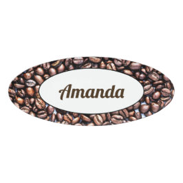 Koffiebonen koffie - winkel werknemer Barista Naambadge