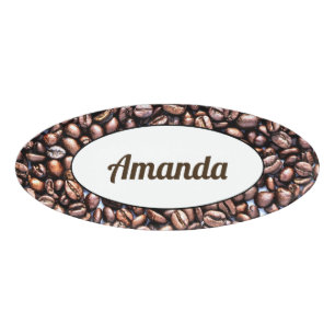 Koffiebonen koffie - winkel werknemer Barista Naambadge