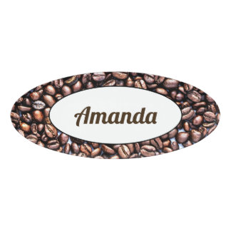 Koffiebonen koffie - winkel werknemer Barista Naambadge