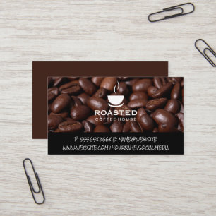 Koffiebonen   Koffiebeker Logo Visitekaartje