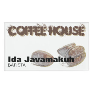 "koffiebonen" Koffiehuis — Magnetic Name Tag