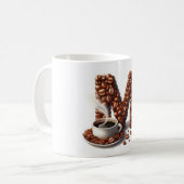 koffiebonen koffiemok (Voorkant links)