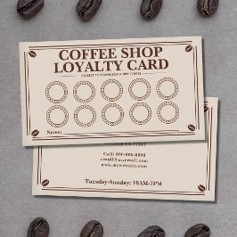 Koffiebonen - Koffiezaak Loyaltykaart Visitekaartje