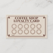 Koffiebonen - Koffiezaak Loyaltykaart Visitekaartje (Voorkant)