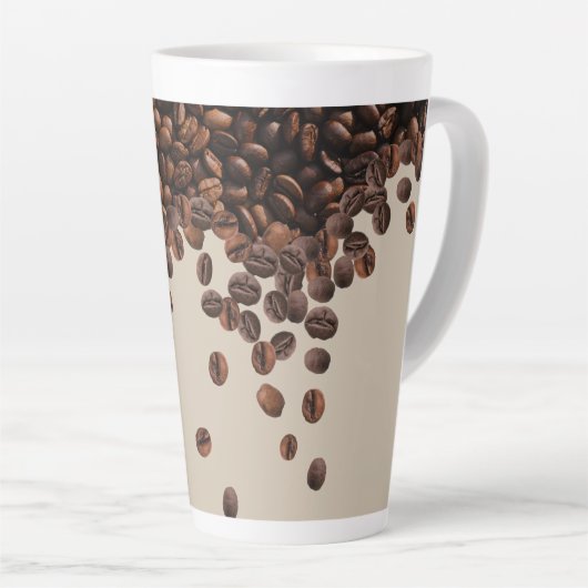 Koffiebonen Latte Mok (Rechterhoek)