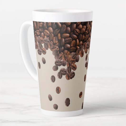 Koffiebonen Latte Mok (Linkerhoek)