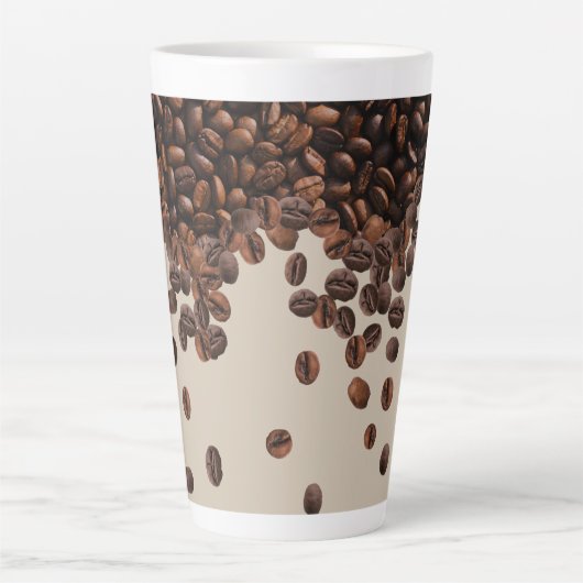 Koffiebonen Latte Mok (Voorkant)
