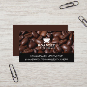 Koffiebonen   Logo koffiekopje Visitekaartje