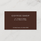 Koffiebonen | Logo koffiekopje Visitekaartje (Achterkant)