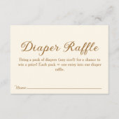 Koffiebonen Luier Raffle Baby shower Informatiekaartje (Voorkant)
