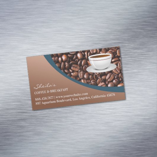Koffiebonen Magnetisch Visitekaartje (Voorbeeld)