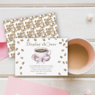 Koffiebonen Meisje Baby shower Display Shower Informatiekaartje