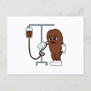 Koffiebonen met koffie briefkaart