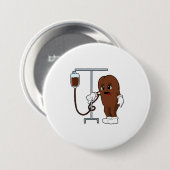 Koffiebonen met koffie ronde button 7,6 cm (Voorkant /achterkant)