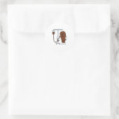 Koffiebonen met koffie ronde sticker (Tas)