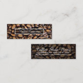 koffiebonen mini visitekaartje (Voorkant / Achterkant)
