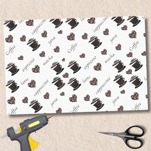 Koffiebonen, Mokken, koffiebonen Tissuepapier