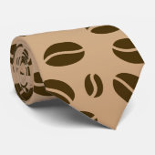 Koffiebonen naadloos patroon stropdas (Opgerold)