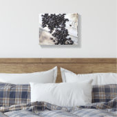 Koffiebonen op een oude kleur met houten krat, 8x1 canvas afdruk (Insitu (Slaapkamer))