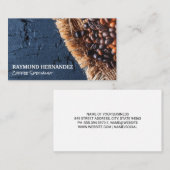 Koffiebonen op Jute Zak Visitekaartje (Voorkant / Achterkant)