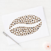 koffiebonen ovale sticker (Envelop)