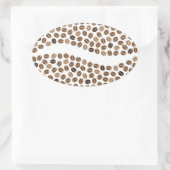 koffiebonen ovale sticker (Tas)