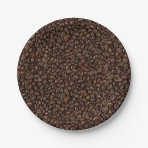 Koffiebonen Papieren Bordje